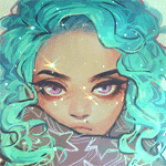 99px.ru аватар Девушка с голубыми волосами, art by snowy-town