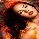 99px.ru аватар Меган Фокс с огненными волосами