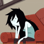 99px.ru аватар Marceline / Марселин из мультфильма Adventure Time / Время приключений скучает, сидя в кресле