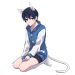 Аватар Харука Нанасэ / Haruka Nanase из аниме Вольный стиль / Free в образе неко
