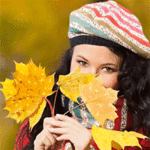 99px.ru аватар Девушка с листьями