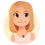 Аватар Милая девушка на белом фоне