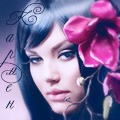 99px.ru аватар Девушка с фиолетовым цветком (Кармен)