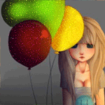99px.ru аватар Белокурая девочка с воздушными шарами