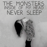 Аватар Девушка закрыла голову руками (The monsters inside of my head never sleep / Монстры в моей голове никогда не спят)