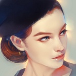 Аватар Нарисованный портрет девушки