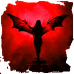 99px.ru аватар Демоница на красном фоне