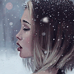 99px.ru аватар Девушка под снегопадом