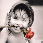 99px.ru аватар Девочка держит в зубах красную розу
