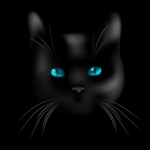 99px.ru аватар Черный кот моргает глазками