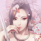 99px.ru аватар Девушка с мечем на фоне сакуры