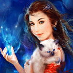 99px.ru аватар Девушка с котенком
