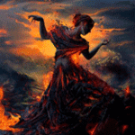 99px.ru аватар Девушка в огненном платье