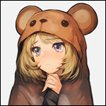 Аватар Kaede Takagaki / Каэдэ Такагаки из аниме The iDOLM@STER Cinderella Girls / Идолмастер: Девушки-золушки в костюме медведя