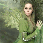 99px.ru аватар Фея в зеленом платье шевелит крыльями