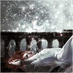 99px.ru аватар Девушка лежит у каменной ограды, из ее тела вылетают бабочки, by emili eleger