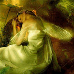 99px.ru аватар Спящая девушка фея в белом платье шевелит крыльями