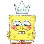 99px.ru аватар Sponge Bob / Спанч Боб из мультфильма SpongeBob SquarePants / Губка Боб Квадратные Штаны с короной (Queen / Королева)