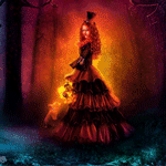 99px.ru аватар Красная Королева из сказки Алиса в стране чудес / Alice in Wonderland с фонариков в руках