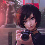 Аватар Девушка с фотоаппаратом, ву Ilya Kuvshinov