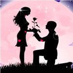 99px.ru аватар Влюбленная пара на фоне полной луны
