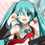 Аватар Vocaloid Hatsune Miku / Вокалоид Хатсуне Мику с гитарой