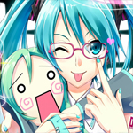 Аватар Vocaloid Hatsune Miku / Вокалоид Хатсуне Мику в очках