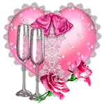 99px.ru аватар Два бокала с сердечками и розами
