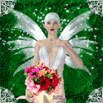 99px.ru аватар Девушка эльф с букетом красивых цветов