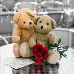 99px.ru аватар Два влюбленных мишек с розой