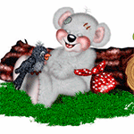 Аватар Мишка Тедди / Teddy с вороненком и красным узелком