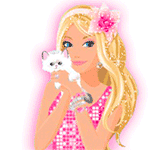 99px.ru аватар Девушка с розой в волосах и кошкой в руках