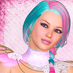 99px.ru аватар Девушка с розово-голубыми волосами