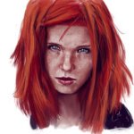 99px.ru аватар Портрет рыжеволосой девушки, by FelipeDarkZz