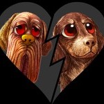 99px.ru аватар Молодой и старый собаки в расколотом сердце во время ссоры