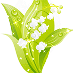 99px.ru аватар Цветы ландыша с листьями