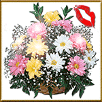 99px.ru аватар Букет цветов с поцелуем из губ