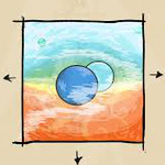 Аватар Рисунок планет в квадрате на белом фоне