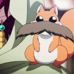 Аватар Ао, сидящая на плече Йоны / Yona из аниме Akatsuki no Yona / Йона на заре