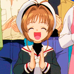 99px.ru аватар Sakura Kinomoto / Сакура Киномото из аниме Cardcaptor Sakura / Сакура - собирательница карт, хлопает в ладоши