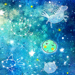 99px.ru аватар Рисунок луны и вымышленных созвездий