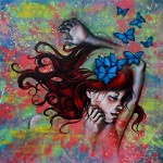 Аватар Девушка в бабочках