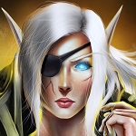 Аватар Эльфийка с повязкой из игры World of warcraft