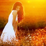 99px.ru аватар Девушка в белом платье в поле с цветами, фотограф Балабанов Иван