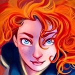 99px.ru аватар Принцесса Мерида / Merida из мультфильма Храбрая сердцем / Brave в синей футболке
