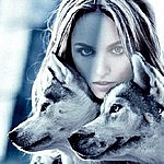 99px.ru аватар Девушка с двумя волками