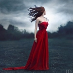 Аватар Девушка в длинном красном платье, ву Jessica Drossin