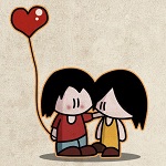 99px.ru аватар First love, влюбленная пара с воздушным шариком