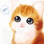 Аватар Рыжий котенок мечтает о рыбке