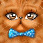 Аватар Котик с синим бантиком
